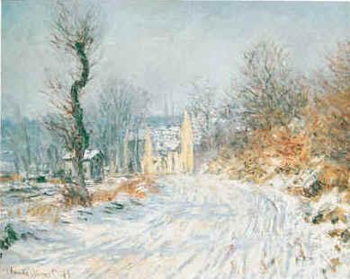 Claude Monet Road to Giverny in Winter oil painting image